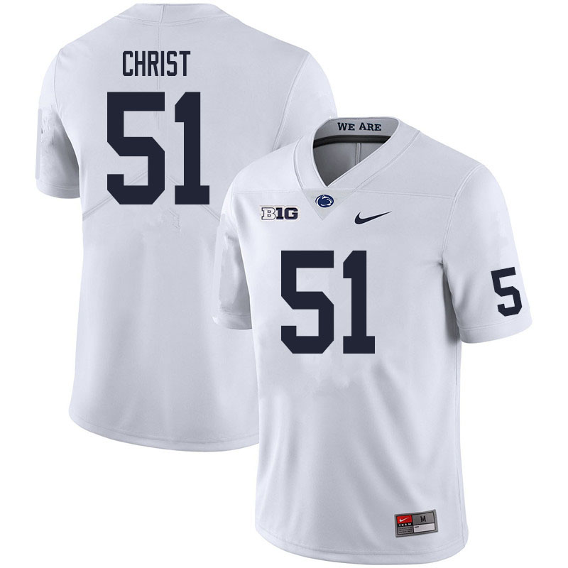NCAA Nike Men's Penn State Nittany Lions Jimmy Christ #51 College Football Authentic White Stitched Jersey SYO0698RA